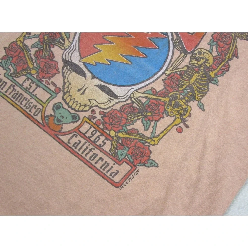 Grateful Dead Junk Food T Shirt (S) Stealie Skull Roses San Francisco Deadhead - Picture 5 of 11